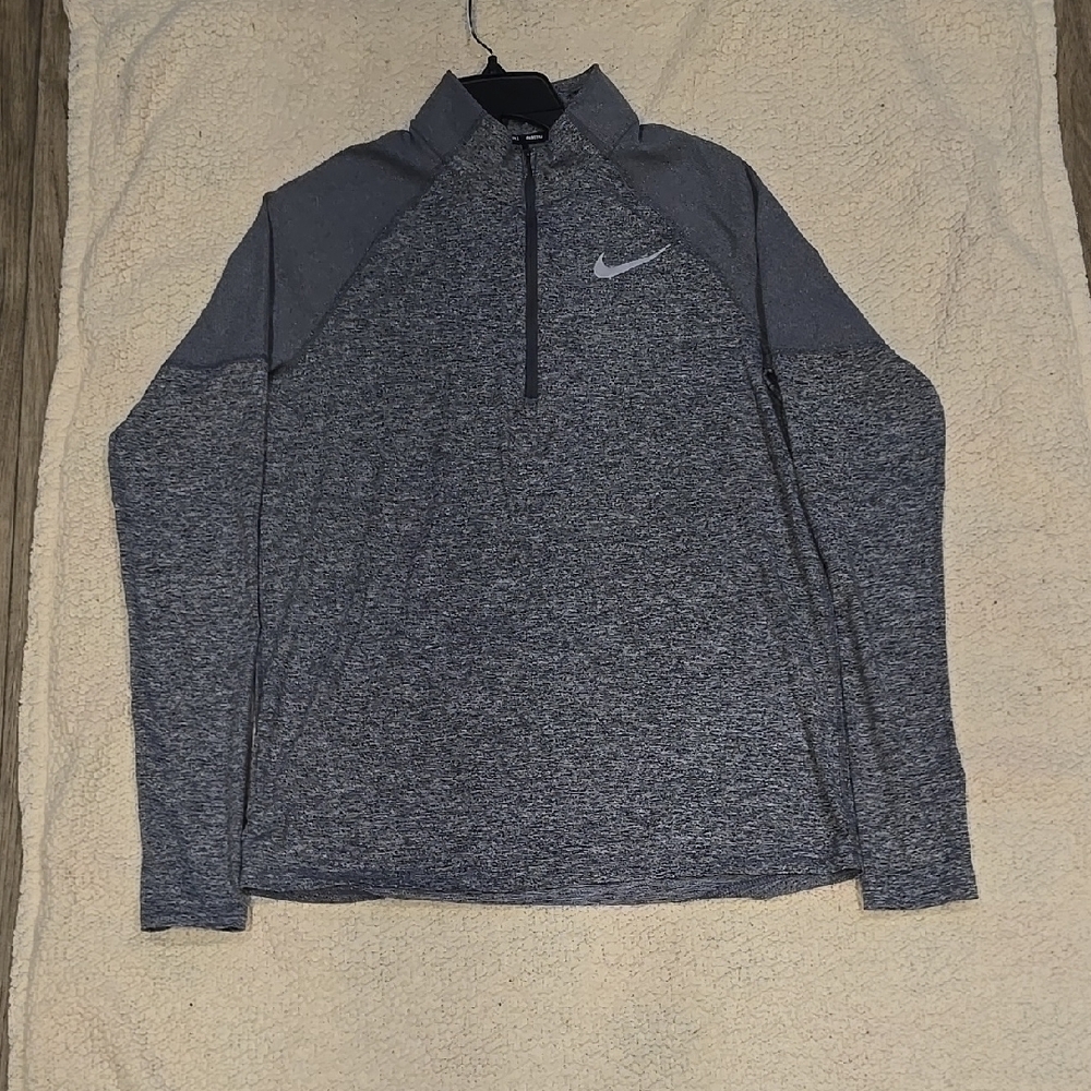 Nike Gray Quarter-Zip Running Pullover
